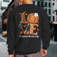 Love Pumpkin Fall Cafeteria Worker Life Pumpkin Leopard Sweatshirt Back Print