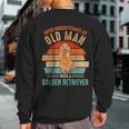 Mb Never Underestimate An Old Man With Golden Retriever Sweatshirt Back Print