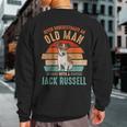 Mb Never Underestimate An Old Man With A Jack Russel Sweatshirt Back Print