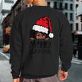 That Melanin Christmas Mrs Claus Santa Black Peeking Claus Sweatshirt Back Print
