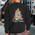 Merry Corgmas Corgi Christmas Tree Fairy Lights Dog Lover Sweatshirt Back Print