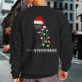 Merry Kissmyass Cat Christmas Lights Sweatshirt Back Print