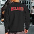 Niland California Souvenir Trip College Style Red Text Sweatshirt Back Print