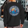 Rancho Palos Verdes California Ca Vintage Nautical Waves Des Sweatshirt Back Print