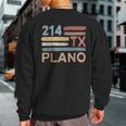 Retro Plano Area Code 214 Residents State Texas Sweatshirt Back Print