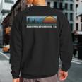 Retro Sunset Stripes Arrowhead Springs California Sweatshirt Back Print