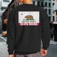 Santa Maria California Distressed Ca Republic Flag Sweatshirt Back Print