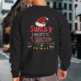 Santa's Favorite Dancer Plaid Holiday Family Matching Sweatshirt Back Print