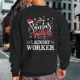 Santa's Favorite Laundry Worker Christmas Party Xmas Sweatshirt Back Print