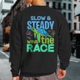 Turtle Lover Slow And Steady Wins The Race Sweatshirt Back Print