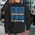 Never Underestimate A Boy With A KeyboardBoys Sweatshirt Back Print