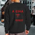 Never Underestimate A Cma Who Does All Things God Team Sweatshirt Back Print