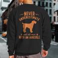 Never Underestimate An Old Man With An Airedale Terrier Sweatshirt Back Print