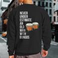 Never Underestimate An Old Man With A Bongos For Men Sweatshirt Back Print