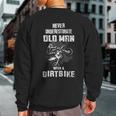 Never Underestimate An Old Man With A Dirt Bike Christmas Sweatshirt Back Print