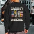 Never Underestimate An Uncle Who Raised An Airman Usaf Sweatshirt Back Print