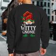 Witty Gnome Matching Family Christmas Party Pajama Sweatshirt Back Print