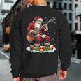 Xmas Guitarist Santa Playing Guitar Christmas Sweatshirt Back Print