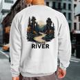 Amite River Retro Minimalist River Amite Sweatshirt Back Print