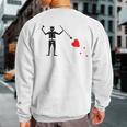 Barbary States Pirate Blackbeard's Flag Blackbeard Sweatshirt Back Print