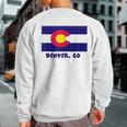 Denver Colorado Usa Flag Souvenir Sweatshirt Back Print