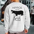 Hippo Hippopotamus Spirit Animal J000421 Sweatshirt Back Print