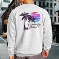 Panama City Beach Florida Vacation Souvenir Sunset Graphic Sweatshirt Back Print