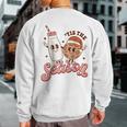 Tis The Season Retro Milk And Cookie Christmas Sweatshirt Back Print