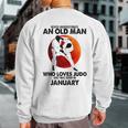 Never Underestimate An Old January Man Who Loves Judo Sweatshirt Back Print