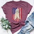 American Flag Polish Lowland Sheepdog 4Th Of July Usa Bella Canvas T-shirt Heather Maroon
