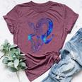 Boho Ball Python Bella Canvas T-shirt Heather Maroon
