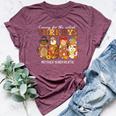 Caring For The Cutest Turkeys Mother Baby Nurse Thanksgiving Bella Canvas T-shirt Heather Maroon