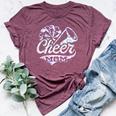 Cheer Mom Biggest Fan Cheerleader Tie Dye Girl Pompom Bella Canvas T-shirt Heather Maroon