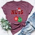 Chest Nuts Matching Chestnuts Christmas Couples Women Bella Canvas T-shirt Heather Maroon