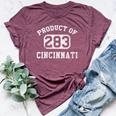 Cincinnati Ohio Vintage Retro Area Code Bella Canvas T-shirt Heather Maroon