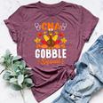 Cna Gobble Squad Nurse Turkey Thanksgiving Bella Canvas T-shirt Heather Maroon
