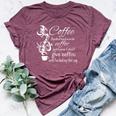 Coffee Spelled Backwards Morning Quote Bella Canvas T-shirt Heather Maroon