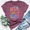 Corman Shepherd Life Is Better With My Dog Mom Dad Bella Canvas T-shirt Heather Maroon