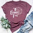 Eight 8'S Biggest Fan Volleyball Mom Volleyball Dad Bella Canvas T-shirt Heather Maroon