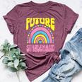 Future Stablehand Bright Retro Rainbow Occupation Bella Canvas T-shirt Heather Maroon