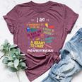 Heart To Care Paraprofessional Teachers Paraeducator Bella Canvas T-shirt Heather Maroon