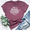 I Am A Horse Farmer Breeding Horses Farm Bella Canvas T-shirt Heather Maroon