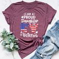 I'm A Proud Daughter Of A Veteran Father's Day Girls Bella Canvas T-shirt Heather Maroon