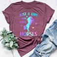 Just A Girl Who Loves Horses Bella Canvas T-shirt Heather Maroon