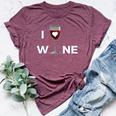 Love Glass Of Wine Gourmet Trend Edition Bella Canvas T-shirt Heather Maroon