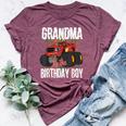 Monster Truck Family Matching Party Grandma Of The Birthday Bella Canvas T-shirt Heather Maroon
