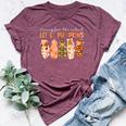 Nicu Nurse Halloween Cutest Pumpkins Mother Baby Nurse Fall Bella Canvas T-shirt Heather Maroon