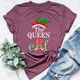 The Queen Elf Family Matching Group Christmas Pajama Bella Canvas T-shirt Heather Maroon