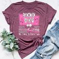 Retro Hop Sock 50S Rock Roll Party Pink Classic Girls Theme Bella Canvas T-shirt Heather Maroon