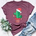Santa's Hat Cactus Sweater Christmas Party Xmas Holidays Bella Canvas T-shirt Heather Maroon